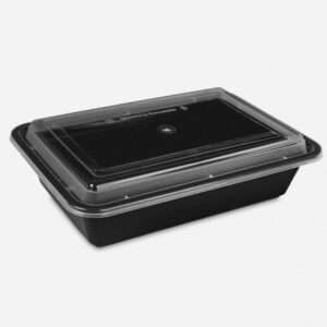 900ML RECTANGLE CONTAINER WITH DOME LID (RE-32)