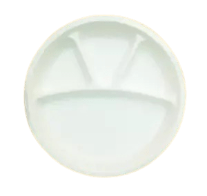 11″ 4 COMPARTMENT ROUND BIO PLATE