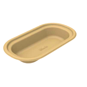 500ML OVAL BIO CONTAINER (NATURAL)