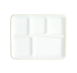5 COMPARTMENT EXPORT BIO SCHOOL TRAY (WHITE)