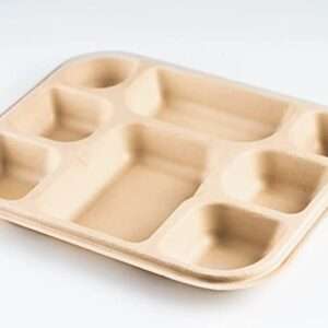 8 COMPARTMENT BIO MEAL TRAY (NATURAL)