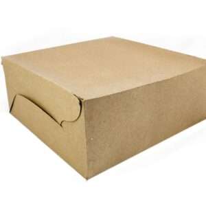 CAKE BOX BROWN (7 x 7 x 3)
